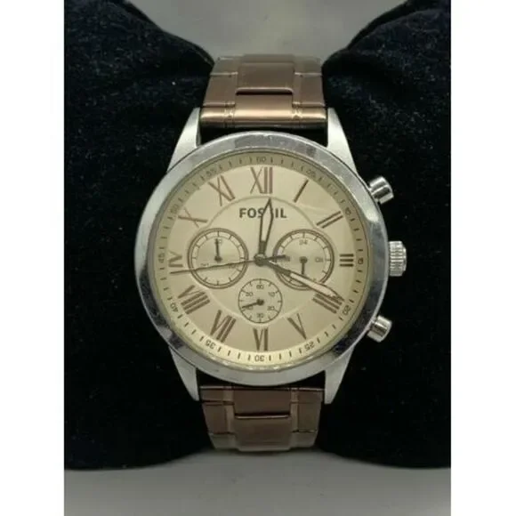 Fossil BQ2091 Men's Watch Analog Stainless Steel Band Brown Round Quartz D621 - Picture 2 of 9